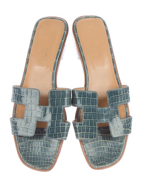 hermes oran studded sandal|Hermes oran crocodile sandals.